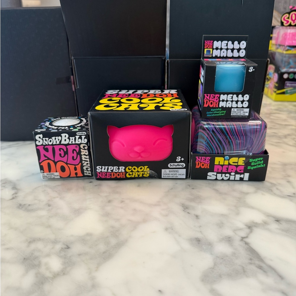 Nee Doh Blue Squishy Bundle - Super Cool NeeDoh Cats & More